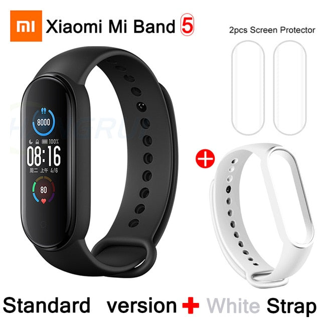 Xiaomi Mi Band 5 Smart Bracelet 4 Color AMOLED Screen Heart Rate Fitness Bluetooth Sports Waterproof Wristband Mi Band 4 5 Watch