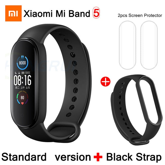 Xiaomi Mi Band 5 Smart Bracelet 4 Color AMOLED Screen Heart Rate Fitness Bluetooth Sports Waterproof Wristband Mi Band 4 5 Watch