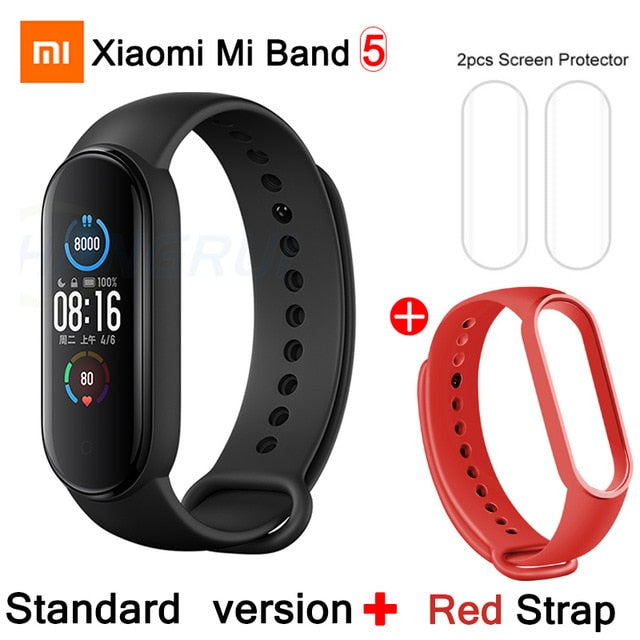 Xiaomi Mi Band 5 Smart Bracelet 4 Color AMOLED Screen Heart Rate Fitness Bluetooth Sports Waterproof Wristband Mi Band 4 5 Watch