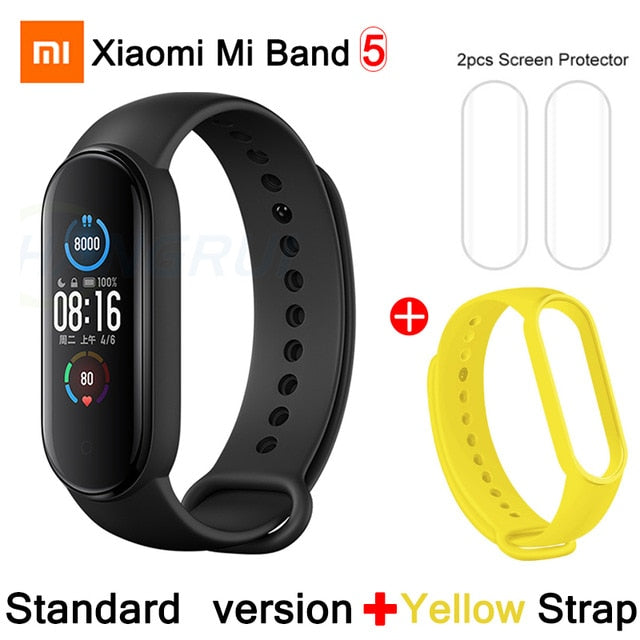 Xiaomi Mi Band 5 Smart Bracelet 4 Color AMOLED Screen Heart Rate Fitness Bluetooth Sports Waterproof Wristband Mi Band 4 5 Watch
