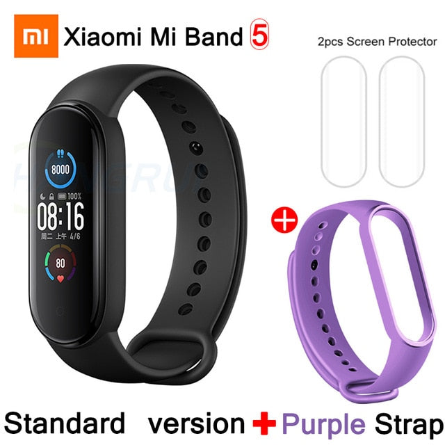 Xiaomi Mi Band 5 Smart Bracelet 4 Color AMOLED Screen Heart Rate Fitness Bluetooth Sports Waterproof Wristband Mi Band 4 5 Watch