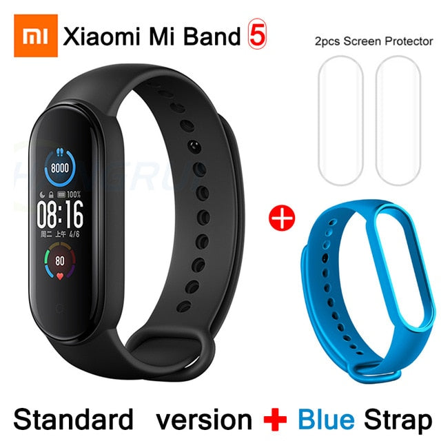 Xiaomi Mi Band 5 Smart Bracelet 4 Color AMOLED Screen Heart Rate Fitness Bluetooth Sports Waterproof Wristband Mi Band 4 5 Watch