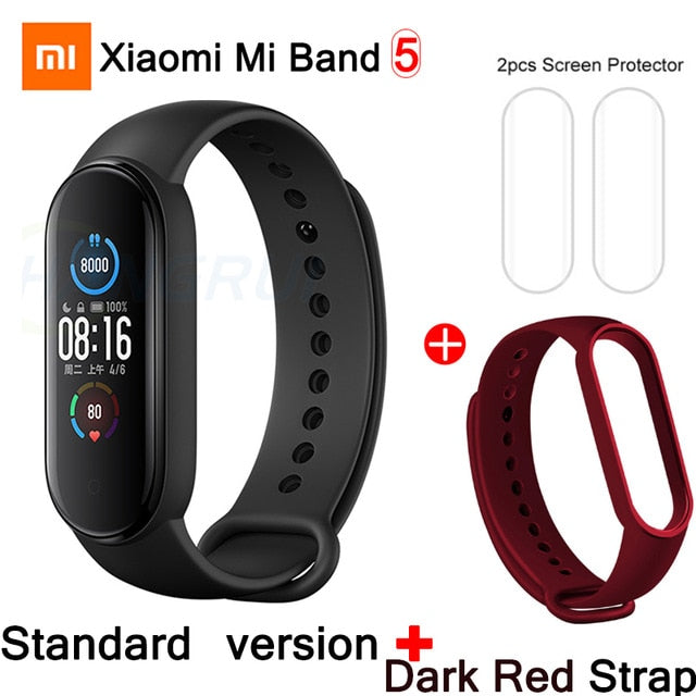 Xiaomi Mi Band 5 Smart Bracelet 4 Color AMOLED Screen Heart Rate Fitness Bluetooth Sports Waterproof Wristband Mi Band 4 5 Watch