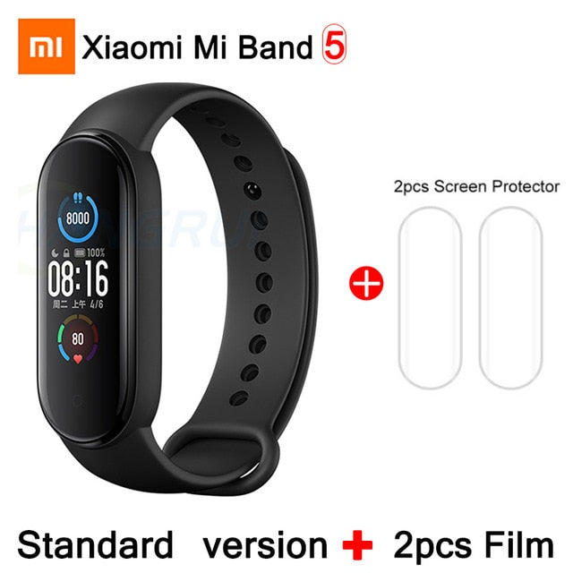 Xiaomi Mi Band 5 Smart Bracelet 4 Color AMOLED Screen Heart Rate Fitness Bluetooth Sports Waterproof Wristband Mi Band 4 5 Watch