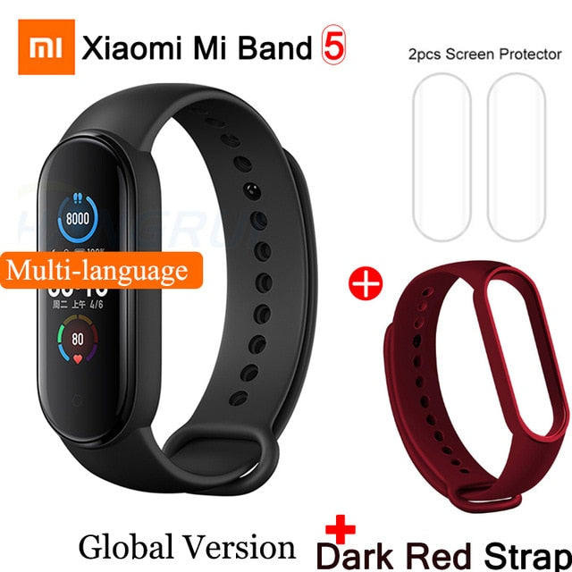 Xiaomi Mi Band 5 Smart Bracelet 4 Color AMOLED Screen Heart Rate Fitness Bluetooth Sports Waterproof Wristband Mi Band 4 5 Watch