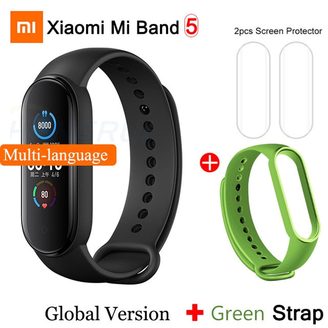 Xiaomi Mi Band 5 Smart Bracelet 4 Color AMOLED Screen Heart Rate Fitness Bluetooth Sports Waterproof Wristband Mi Band 4 5 Watch