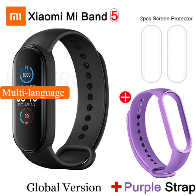 Xiaomi Mi Band 5 Smart Bracelet 4 Color AMOLED Screen Heart Rate Fitness Bluetooth Sports Waterproof Wristband Mi Band 4 5 Watch