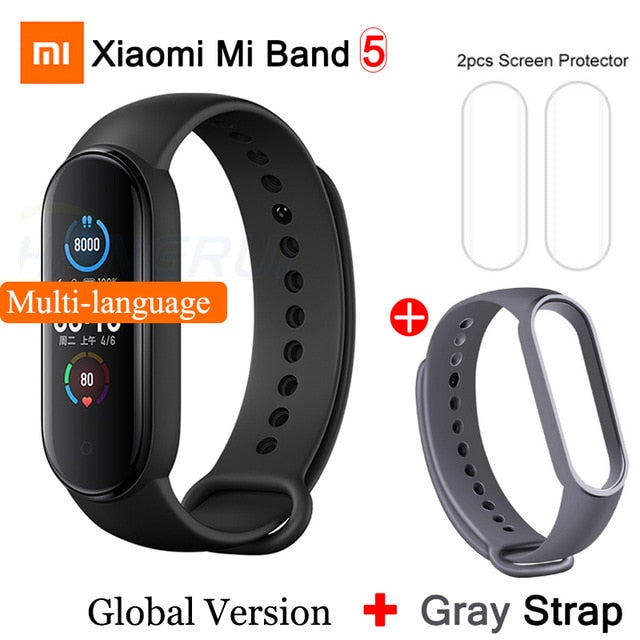 Xiaomi Mi Band 5 Smart Bracelet 4 Color AMOLED Screen Heart Rate Fitness Bluetooth Sports Waterproof Wristband Mi Band 4 5 Watch