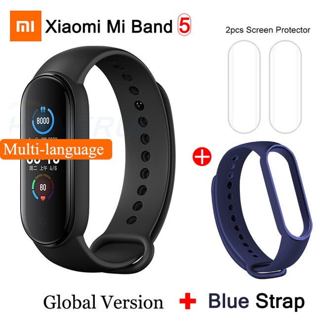 Xiaomi Mi Band 5 Smart Bracelet 4 Color AMOLED Screen Heart Rate Fitness Bluetooth Sports Waterproof Wristband Mi Band 4 5 Watch