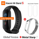 Xiaomi Mi Band 5 Smart Bracelet 4 Color AMOLED Screen Heart Rate Fitness Bluetooth Sports Waterproof Wristband Mi Band 4 5 Watch
